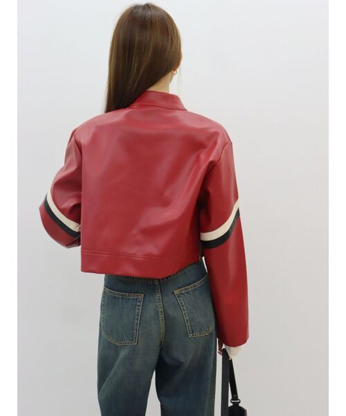 EVRIS（エヴリス）の「color scheme graphic ライダース（ライダースジャケット・レディース・ブラック/レッド・FREE）」の14枚目の写真