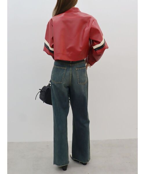 EVRIS（エヴリス）の「color scheme graphic ライダース（ライダースジャケット・レディース・ブラック/レッド・FREE）」の11枚目の写真