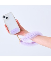 Francfranc（フランフラン）の「スマホハンドストラップ チュール パープル (ストラップシート付)（スマホグッズ）」