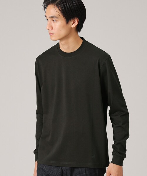 TAKEO KIKUCHI(タケオキクチ)の「【抗菌防臭/ジャケット対応】テーラード 長袖Tシャツ(Tシャツ/カットソー・メンズ・オリーブ/チャコールグレー/ライトグレー/ホワイト/ダークブラウン/ブラック・02/01/05/04/03)」の4枚目の写真
