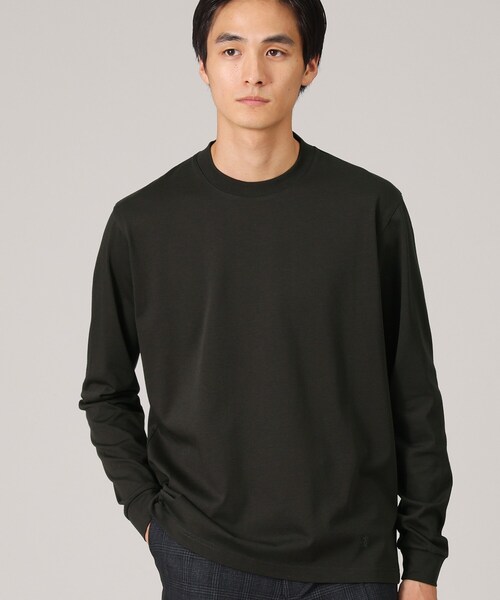TAKEO KIKUCHI(タケオキクチ)の「【抗菌防臭/ジャケット対応】テーラード 長袖Tシャツ(Tシャツ/カットソー・メンズ・オリーブ/チャコールグレー/ライトグレー/ホワイト/ダークブラウン/ブラック・02/01/05/04/03)」の10枚目の写真