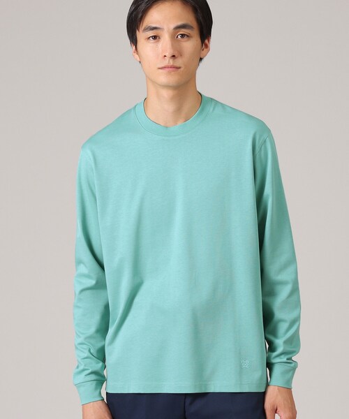 TAKEO KIKUCHI(タケオキクチ)の「【抗菌防臭/ジャケット対応】テーラード 長袖Tシャツ(Tシャツ/カットソー・メンズ・オリーブ/チャコールグレー/ライトグレー/ホワイト/ダークブラウン/ブラック・02/01/05/04/03)」の19枚目の写真