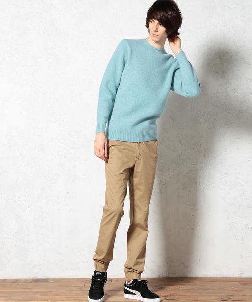 green label relaxing(グリーンレーベルリラクシング)の「■■■HAMILTON/LAMB SHAGGY C/N ニット◆(ニット/セーター・メンズ・オフホワイト/ライム/ライトブルー・MEDIUM/LARGE/SMALL)」の7枚目の写真