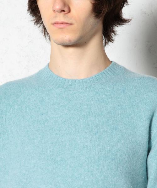 green label relaxing(グリーンレーベルリラクシング)の「■■■HAMILTON/LAMB SHAGGY C/N ニット◆(ニット/セーター・メンズ・オフホワイト/ライム/ライトブルー・MEDIUM/LARGE/SMALL)」の8枚目の写真