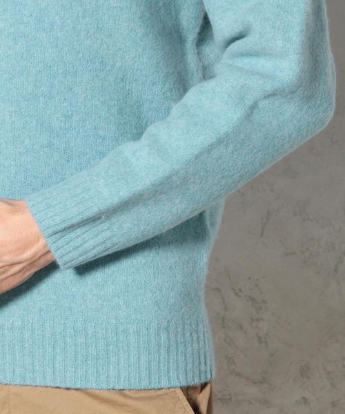 green label relaxing(グリーンレーベルリラクシング)の「■■■HAMILTON/LAMB SHAGGY C/N ニット◆(ニット/セーター・メンズ・オフホワイト/ライム/ライトブルー・MEDIUM/LARGE/SMALL)」の10枚目の写真