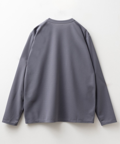 NAVY（ネイビー）の「【倍速DRY・抗菌防臭加工】ジョーゼットL/S TEE（Tシャツ/カットソー・メンズ・ホワイト/ブラック/チャコールグレー/ブルーグレー・S/M/L/XL/XXL）」の12枚目の写真