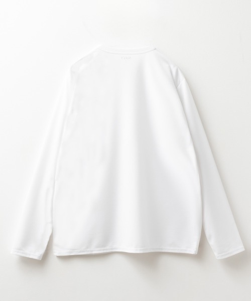 NAVY（ネイビー）の「【倍速DRY・抗菌防臭加工】ジョーゼットL/S TEE（Tシャツ/カットソー・メンズ・ホワイト/ブラック/チャコールグレー/ブルーグレー・S/M/L/XL/XXL）」の5枚目の写真