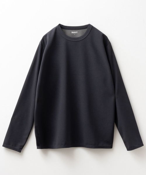 NAVY（ネイビー）の「【倍速DRY・抗菌防臭加工】ジョーゼットL/S TEE（Tシャツ/カットソー・メンズ・ホワイト/ブラック/チャコールグレー/ブルーグレー・S/M/L/XL/XXL）」の9枚目の写真