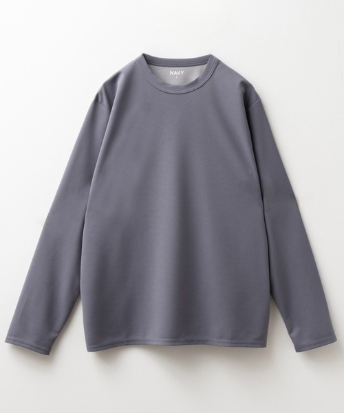 NAVY（ネイビー）の「【倍速DRY・抗菌防臭加工】ジョーゼットL/S TEE（Tシャツ/カットソー・メンズ・ホワイト/ブラック/チャコールグレー/ブルーグレー・S/M/L/XL/XXL）」の11枚目の写真