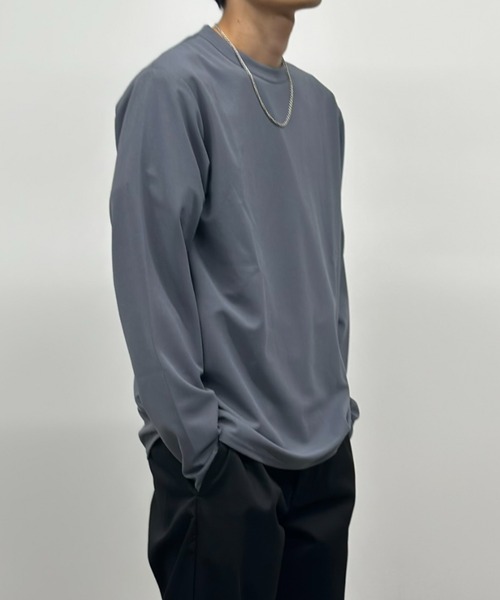 NAVY（ネイビー）の「【倍速DRY・抗菌防臭加工】ジョーゼットL/S TEE（Tシャツ/カットソー・メンズ・ホワイト/ブラック/チャコールグレー/ブルーグレー・S/M/L/XL/XXL）」の20枚目の写真