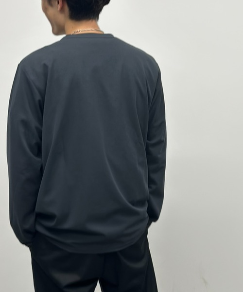 NAVY（ネイビー）の「【倍速DRY・抗菌防臭加工】ジョーゼットL/S TEE（Tシャツ/カットソー・メンズ・ホワイト/ブラック/チャコールグレー/ブルーグレー・S/M/L/XL/XXL）」の18枚目の写真