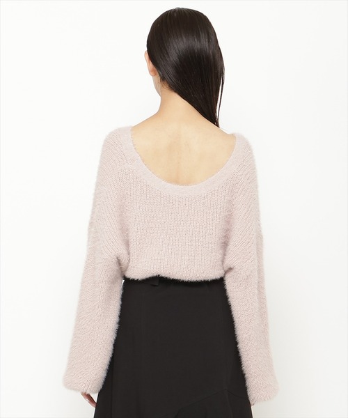 REDYAZEL(レディアゼル)の「フェザーニットカーディガン(カーディガン/ボレロ・レディース・ベージュ/ブルー/オフホワイト/レッド・FREE)」の9枚目の写真