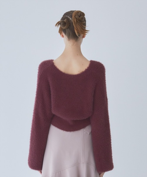 REDYAZEL(レディアゼル)の「フェザーニットカーディガン(カーディガン/ボレロ・レディース・ベージュ/ブルー/オフホワイト/レッド・FREE)」の21枚目の写真