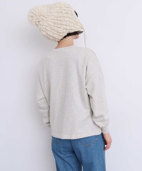 【セール】冬のせいかつ 裏毛刺繍プルオーバー（スウェット）｜l'atelier du savon（アトリエドサボン）