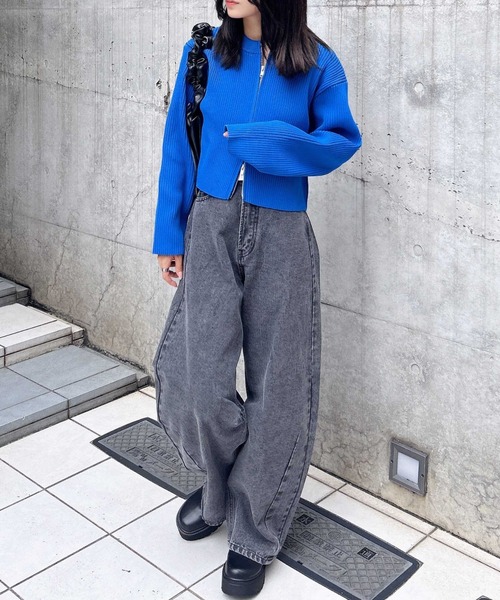 INGNI（イング）の「【WEB限定】デニムカーブパンツ（デニムパンツ・レディース・グレー/ブルー系その他4/ブルー系その他/ブルー系その他6/ブルー系その他3/ライトグレー/ベージュ/ブラウン・S/M）」の18枚目の写真