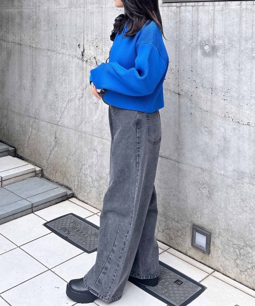 INGNI（イング）の「【WEB限定】デニムカーブパンツ（デニムパンツ・レディース・グレー/ブルー系その他4/ブルー系その他/ブルー系その他6/ブルー系その他3/ライトグレー/ベージュ/ブラウン・S/M）」の19枚目の写真