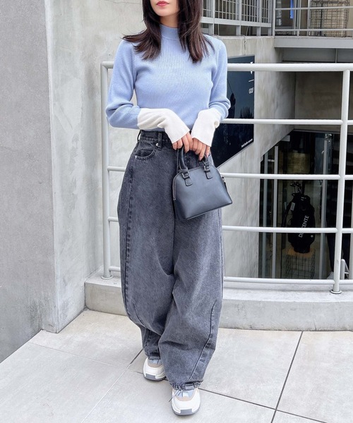 INGNI（イング）の「【WEB限定】デニムカーブパンツ（デニムパンツ・レディース・グレー/ブルー系その他4/ブルー系その他/ブルー系その他6/ブルー系その他3/ライトグレー/ベージュ/ブラウン・S/M）」の21枚目の写真