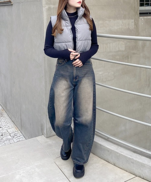 INGNI（イング）の「【WEB限定】デニムカーブパンツ（デニムパンツ・レディース・グレー/ブルー系その他4/ブルー系その他/ブルー系その他6/ブルー系その他3/ライトグレー/ベージュ/ブラウン・S/M）」の11枚目の写真