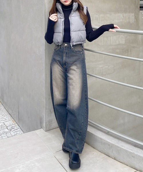 INGNI（イング）の「【WEB限定】デニムカーブパンツ（デニムパンツ・レディース・グレー/ブルー系その他4/ブルー系その他/ブルー系その他6/ブルー系その他3/ライトグレー/ベージュ/ブラウン・S/M）」の12枚目の写真