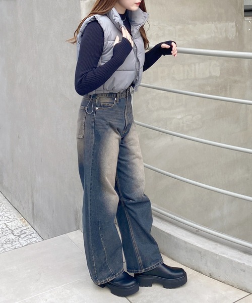 INGNI（イング）の「【WEB限定】デニムカーブパンツ（デニムパンツ・レディース・グレー/ブルー系その他4/ブルー系その他/ブルー系その他6/ブルー系その他3/ライトグレー/ベージュ/ブラウン・S/M）」の14枚目の写真