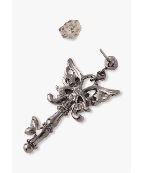 ANNA SUI(アナスイ)の「バタフライ鍵モチーフ ピアス(ピアス(両耳用)・レディース・パープル・ONE SIZE)」の2枚目の写真