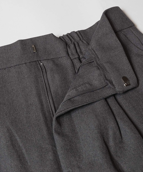 coca(coca)(コカ)の「ウーリッシュツイル タックワイドパンツ(その他パンツ・レディース・ブラック/チャコール・S/L/M)」の3枚目の写真