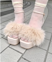 REZOY | 【REZOY】フェイクファー厚底ストラップサンダル(サンダル)