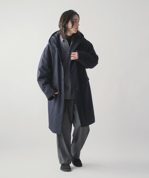 miffew(ミフュー)の「「miffew/ミフュー」WOOL HOODED DOWN COAT(ダウンジャケット/コート・メンズ・ブラック/ハウンドトゥース/ネイビー・1/3/2/4)」の10枚目の写真