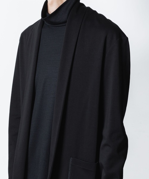 ATTACHMENT コットンダブルフェイスノーカラーカーディガン
