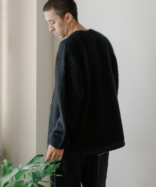 and wander（アンドワンダー）の「and wander/アンドワンダー Mohair Wool Sweater セーター（ニット/セーター・メンズ・ブラウン/ブラック・L/XL/XXL/S/M）」の18枚目の写真