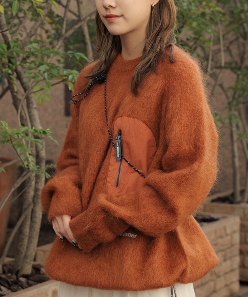 セール】and wander/アンドワンダー Mohair Wool Sweater
