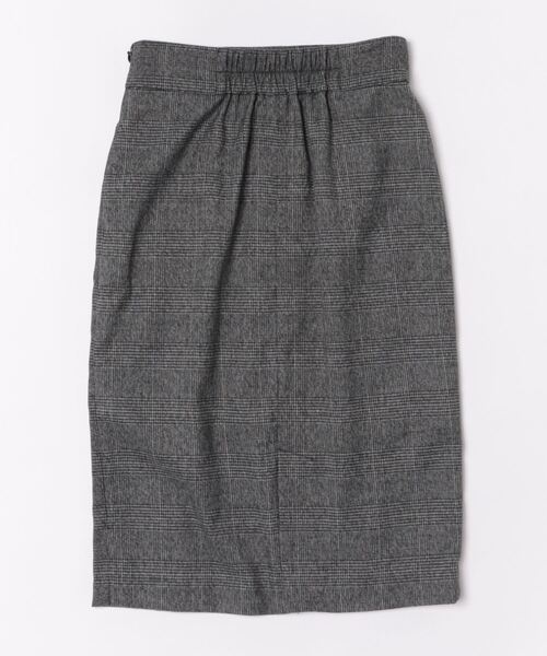 m.f.editorial(エムエフエディトリアル)の「【表地ストレッチ ウォッシャブル】m.f.エディトリアル レディース ビット付き チェック柄タイトスカート(スカート・レディース・ブラウン/ブラック×ホワイト・S/MEDIUM/LARGE)」の3枚目の写真