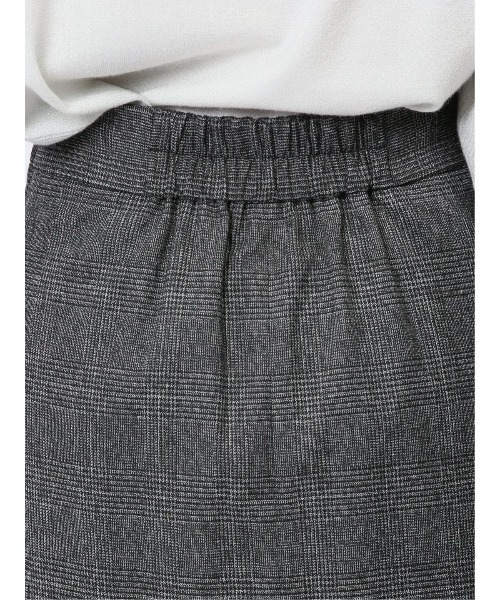 m.f.editorial(エムエフエディトリアル)の「【表地ストレッチ ウォッシャブル】m.f.エディトリアル レディース ビット付き チェック柄タイトスカート(スカート・レディース・ブラウン/ブラック×ホワイト・S/MEDIUM/LARGE)」の8枚目の写真