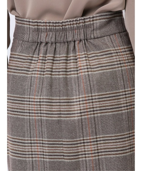 m.f.editorial(エムエフエディトリアル)の「【表地ストレッチ ウォッシャブル】m.f.エディトリアル レディース ビット付き チェック柄タイトスカート(スカート・レディース・ブラウン/ブラック×ホワイト・S/MEDIUM/LARGE)」の18枚目の写真