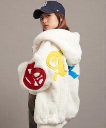 GA COLORFULL-LOGO FUR BLOUSON