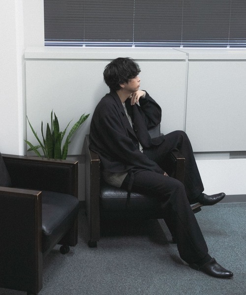 SENSE OF PLACE by URBAN RESEARCH（センスオブプレイスバイアーバンリサーチ）の「『わたべ×SOP』『セットアップ対応』ツイードダブルブレストショートジャケット（その他アウター・メンズ・ブラック系その他/ブラック・MEDIUM/LARGE）」の5枚目の写真