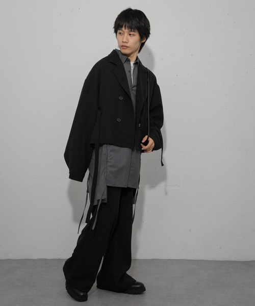 SENSE OF PLACE by URBAN RESEARCH（センスオブプレイスバイアーバンリサーチ）の「『わたべ×SOP』『セットアップ対応』ツイードダブルブレストショートジャケット（その他アウター・メンズ・ブラック系その他/ブラック・MEDIUM/LARGE）」の14枚目の写真