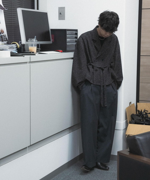 SENSE OF PLACE by URBAN RESEARCH（センスオブプレイスバイアーバンリサーチ）の「『わたべ×SOP』『セットアップ対応』ツイードダブルブレストショートジャケット（その他アウター・メンズ・ブラック系その他/ブラック・MEDIUM/LARGE）」の17枚目の写真