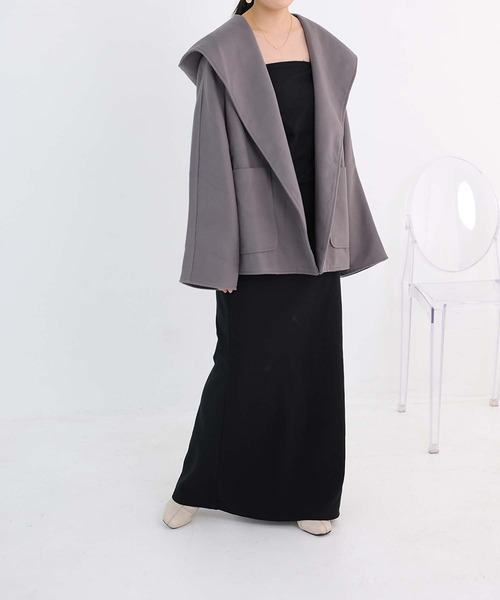 Doula Doula（ドゥーラドゥーラ）の「チェスターフードコート（チェスターコート・レディース・ブラック/ブラウン/ベージュ/チャコールグレー・M/S/L）」の11枚目の写真