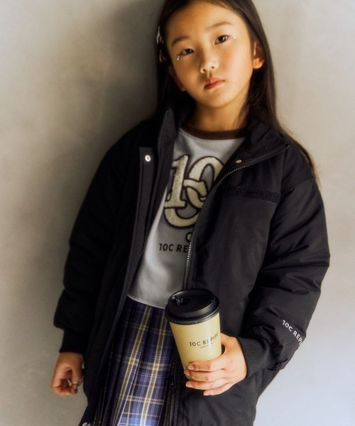 10C REPIPI(ジューシーレピピ)の「【10C REPIPI】ナカワタモンスターコート(その他アウター・キッズ・ブラック/オリーブ・120cm/130cm/110cm)」の1枚目の写真