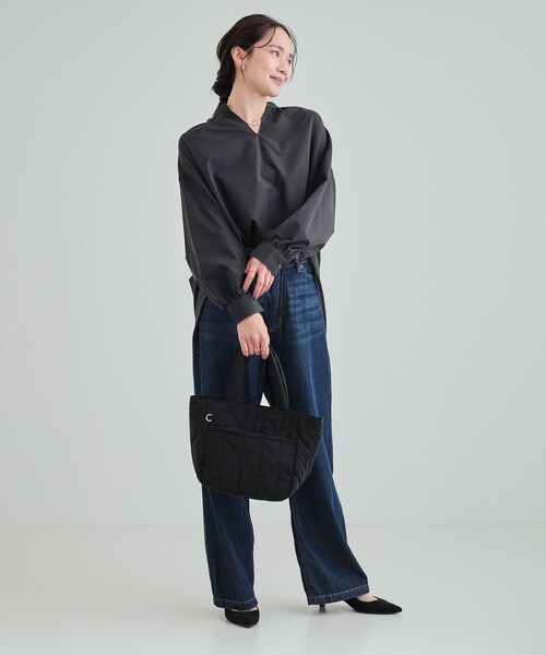 SHOO・LA・RUE（シューラルー）の「◆ちょっとそこまでの外出に キルトランチトートバッグ（トートバッグ・レディース・ナチュラル/オレンジ/グレー/ブラック/ブルー・00）」の19枚目の写真