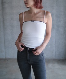 gina tricot（ジーナトリコ）の「Bow strap singlet（キャミソール）」