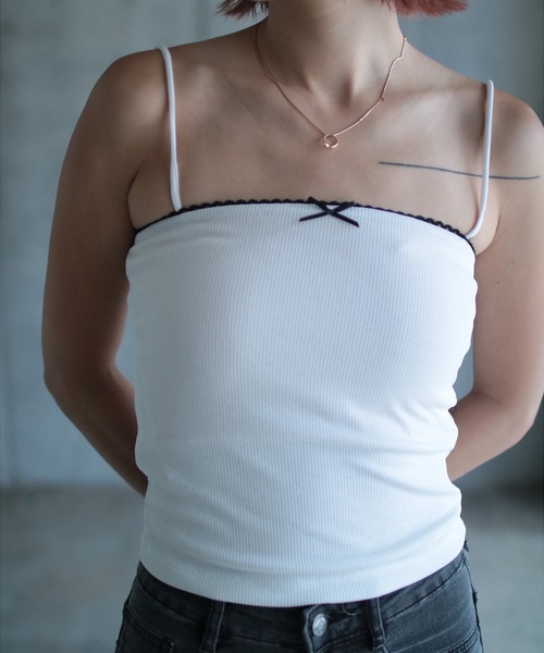 キャミソール Bow strap singlet セール】Bow strap singlet（キャミソール）｜gina tricot