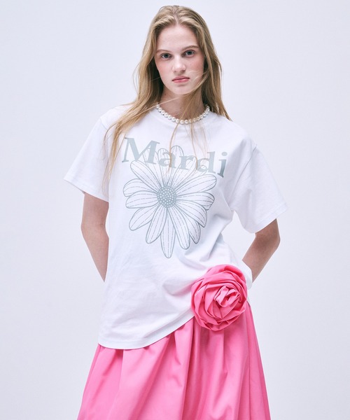 Mardi Mercredi マルディメクルディTシャツブラック ピンク 2本 Mardi Mercredi マルディメクルディTシャツブラック ピンク 2本