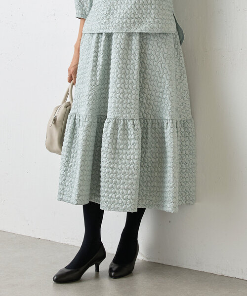 LIVETART（リヴェタート）の「《LIVETART》 ポコポコスカート（スカート・レディース・ブラック/グリーン・FREE）」の2枚目の写真