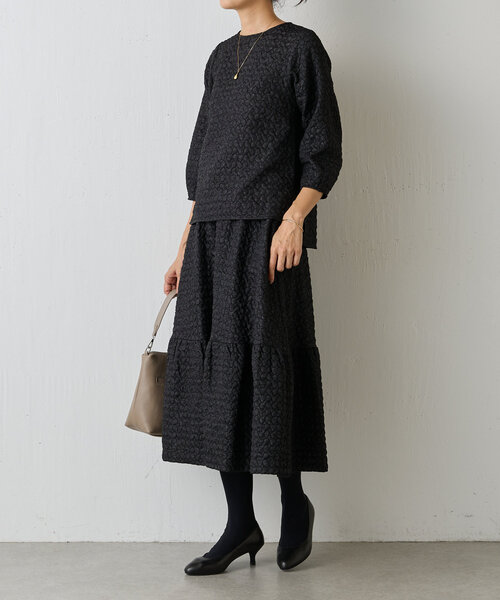 LIVETART（リヴェタート）の「《LIVETART》 ポコポコスカート（スカート・レディース・ブラック/グリーン・FREE）」の4枚目の写真