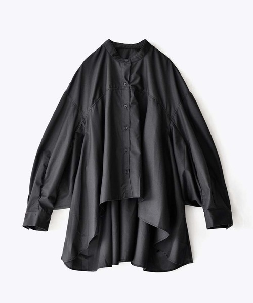 e-zakkamania stores(イーザッカマニアストアーズ)の「ドレープフレア シャツブラウス(シャツ/ブラウス・レディース・オフホワイト/ブラック/ネイビー・M)」の20枚目の写真