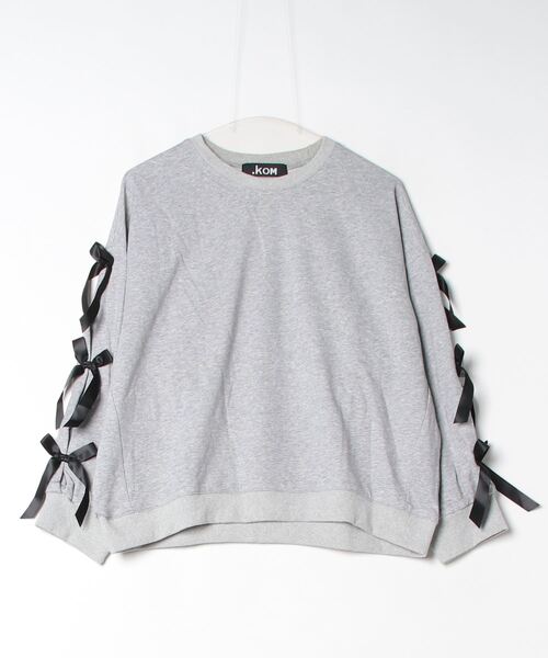.KOM(ドットコム)の「『.KOM/ドットケーオーエム』ビッグリボントレーナー【Y】【CN】(スウェット・レディース・グレー/ネイビー・FREE)」の9枚目の写真