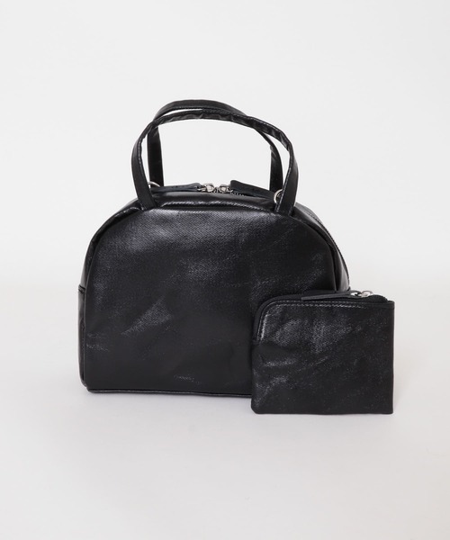 URBAN RESEARCH DOORS(アーバンリサーチドアーズ)の「箔プリントキャンバスバッグ(ショルダーバッグ・レディース・シルバー/ブラック・ONE)」の4枚目の写真