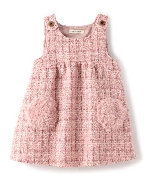 sense of wonder（センスオブワンダー）の「ロービングジャンパースカート（ジャンパースカート・キッズ・ピンク/キナリ・80ｃｍ/90cm/100cm/110cm/120cm/130cm）」の2枚目の写真